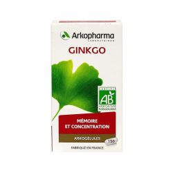 Arkopharma Arkogélules Ginkgo mémoire (150 gélules) - Favorise la concentration