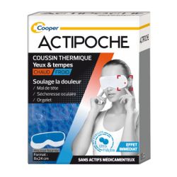 Actipoche masque yeux et tempes microbilles réutilisable