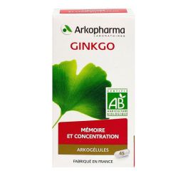 Arkopharma Arkogélules Ginkgo Mémoire (45 gélules) - Soutien cognitif naturel