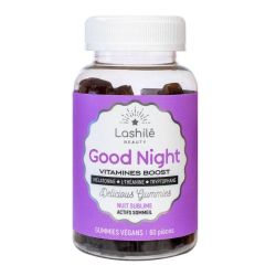 Lashile Good Night gummies véganes (60 unités) goût myrtille