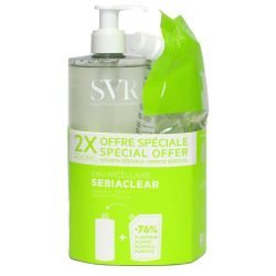 SVR Sebiaclear eau micellaire peau grasse (400 ml) + éco recharge (400 ml)