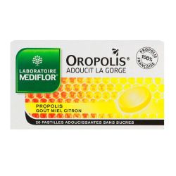 Oropolis pastilles miel citron sans sucre (20 pastilles)