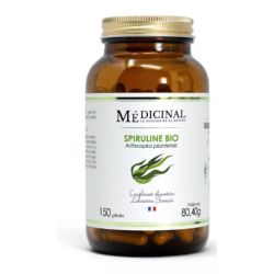 Medicinal Spiruline Bio gélules (150 unités) - Complément alimentaire