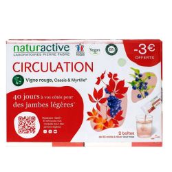 Naturactive circulation jambes légères fraise lot de 2 (2x20 sticks)