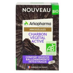 Arkopharma Arkogélules charbon végétal bio (80 gélules) - Digestion et confort