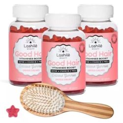 Lashilé B. coffret 3 mois Good Hair avec brosse en bambou offerte