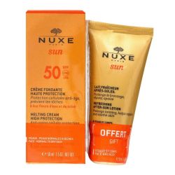 Sun duo crème fondante haute protection SPF50 50ml + lait offert