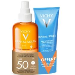 Vichy Capital Soleil Eau De Protection Solaire Hale Sublime Spf50 200ml + Apres-soleil 100ml