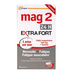 Mag2 comprimés 24h extra fort (45 unités) avec magnésium et vitamines