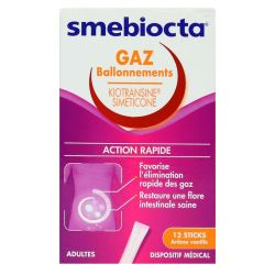 Smebiocta sticks contre les ballonnements goût vanille (12 unités)