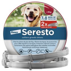 Seresto Colliers Grands Chiens ( 8 kg) – Lot de 2