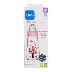 MAM Biberon Ver 1Age Deb/2 Rose 260Ml