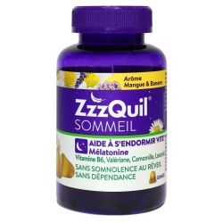 ZzzQuil gummies sommeil mangue banane (60 unités)