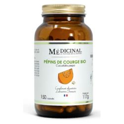 Medicinal Pépins de courge bio gélules (150 unités) pour le confort urinaire masculin