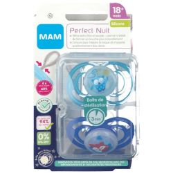 Sucet Mam Perfect Nuit Sil 18M X2