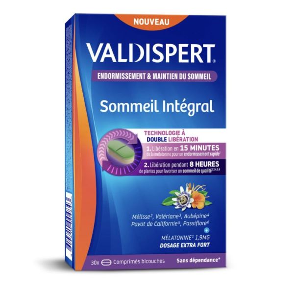 Valdispert Sommeil intégral comprimés mélatonine 1,9 mg (30 unités)