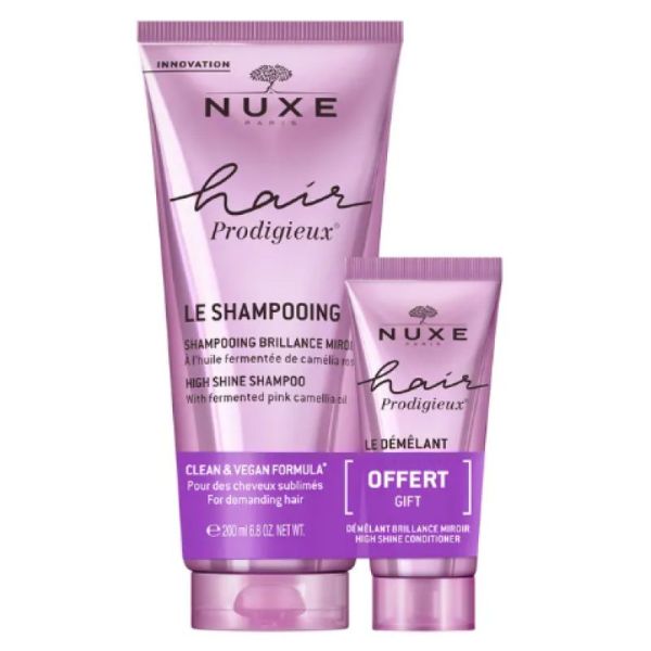 Nuxe Hair Prodigieux Le Shampoing 200 ml + Le Démêlant 30 ml