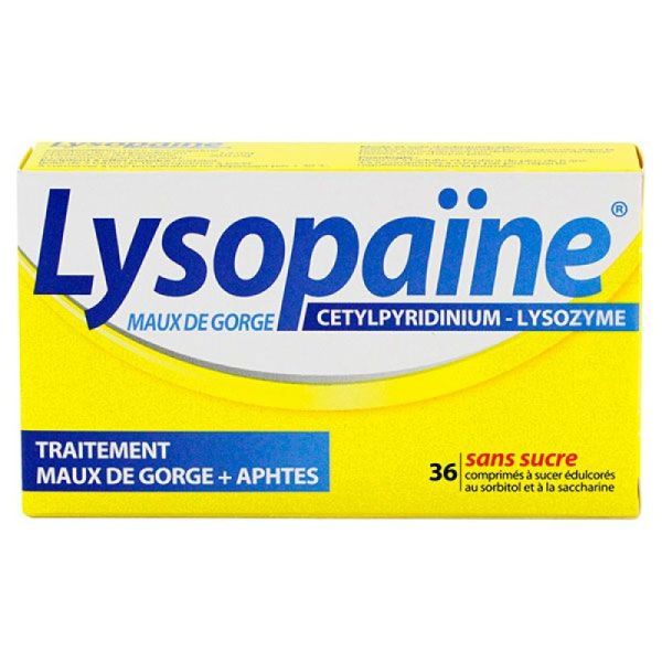 Lysopaine 36 comprimés à sucer citron