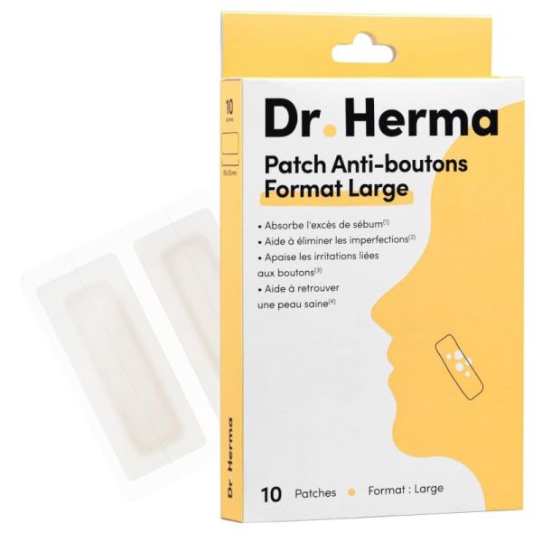 Dr.Herma patchs anti-boutons x10 LARGE