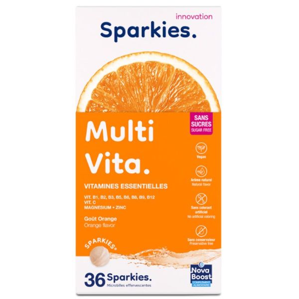 Novaboost Sparkies Vit Essent Orange Bt36