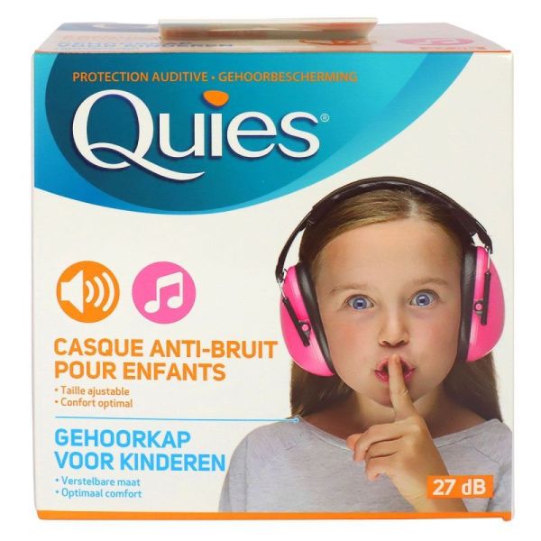 Quies Casque Anti Bruit Enf Rose