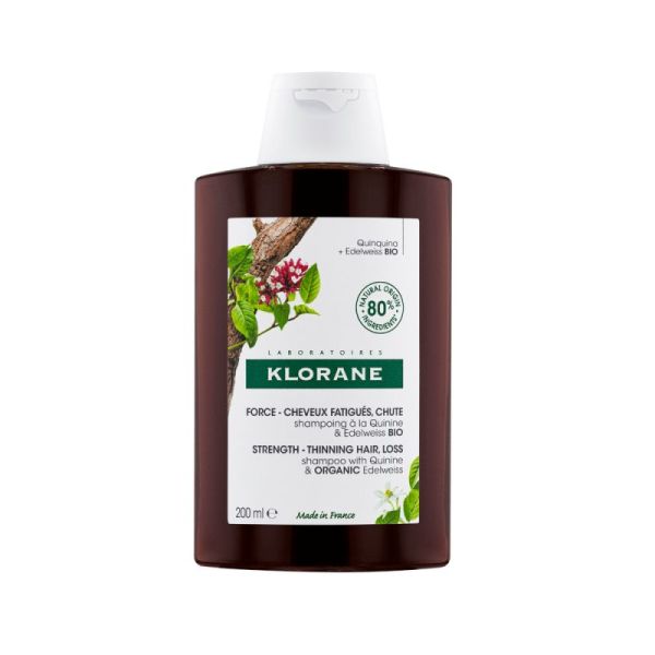 Klorane Shampoing fortifiant - Chute de cheveux, cheveux fatigués - à la Quinine & Edelweiss BIO