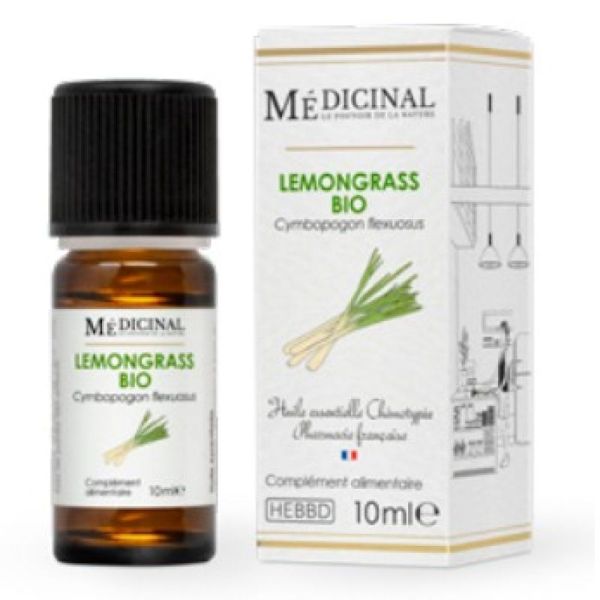 Medicinal huile essentielle de lemongrass bio (10 ml)