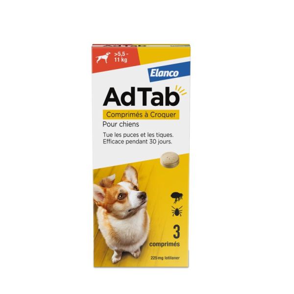 Adtab 225Mg Chiens 5.5-11Kg Cpr3