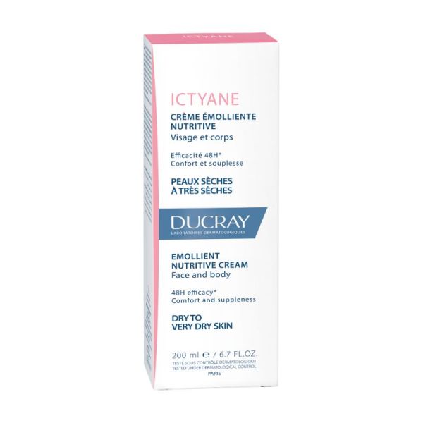 Ducray - Ictyane - Crème émolliente nutritive peaux séches et très sèches 200ml