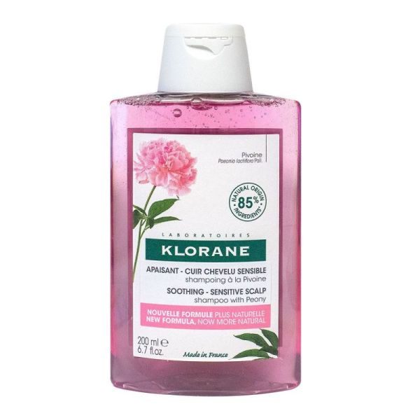 Klorane - Pivoine - Shampoing à la Pivoine BIO - Apaisant - Cuir chevelu sensible