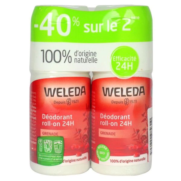 Weleda Deod24H Grenad Rollon50Mlx2