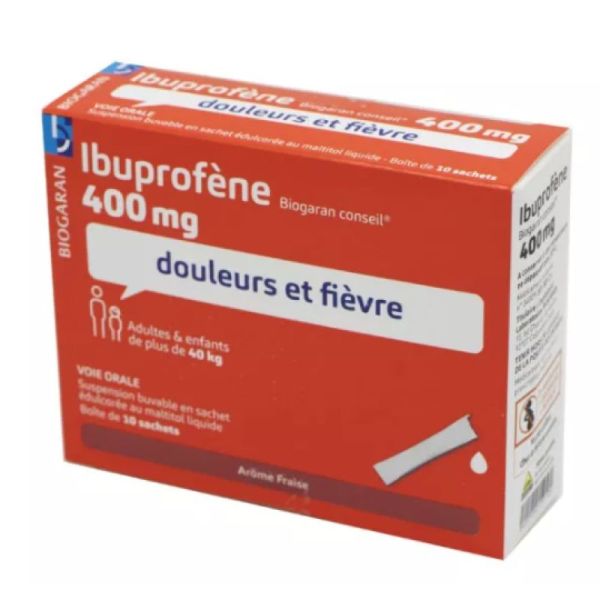 Ibuprofène Biogaran sachet buvable 400mg x10