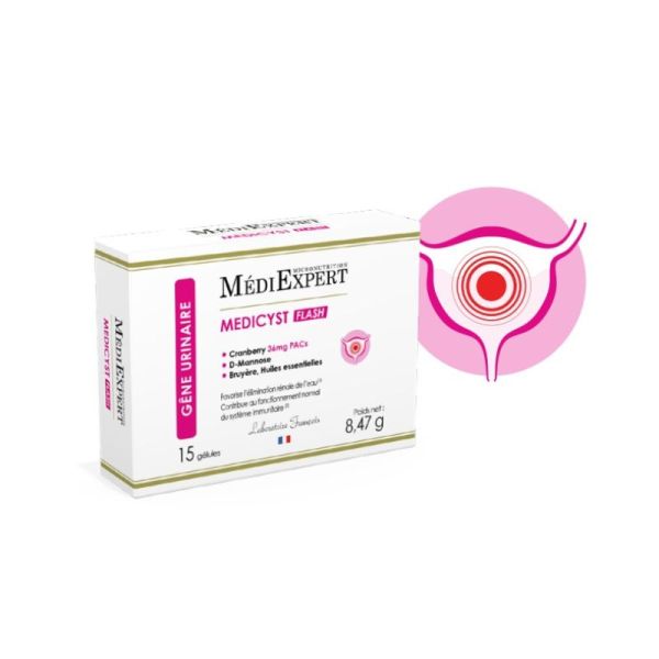 Mediexpert Medicyst Flash gêne urinaire (15 gélules)