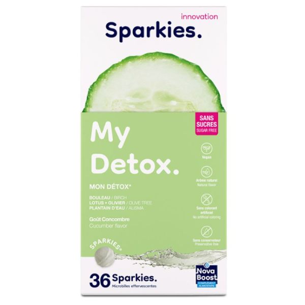 Novaboost Sparkies Detox Concombre Bt36