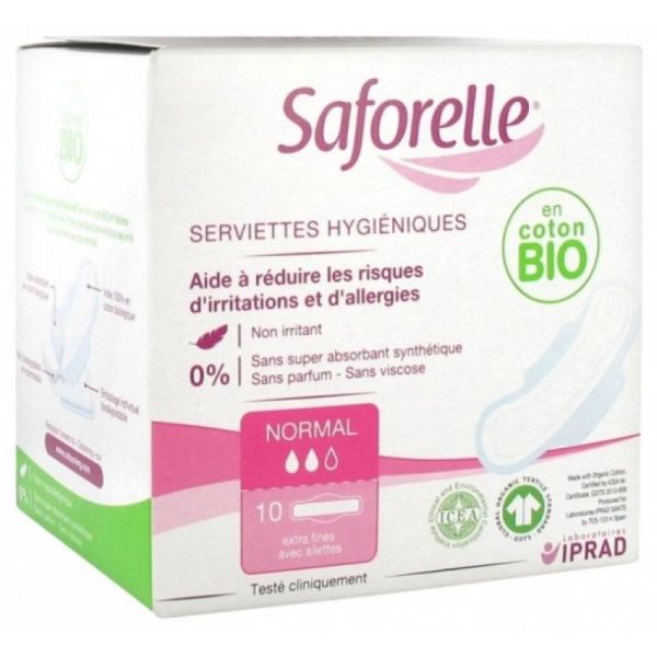 Saforelle Coton Prot Serv Jour 10