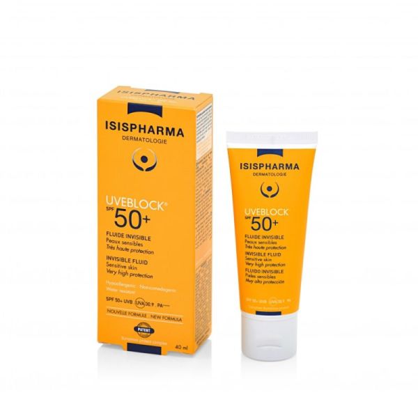 Uveblock SPF50+ - Fluide invisible - Peaux sensibles 40ml