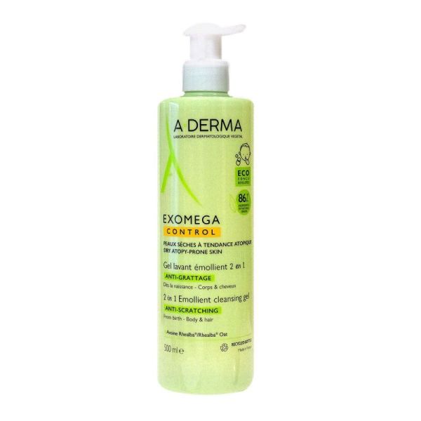 A-Derma Exomega C Gel Lav 2/1 Fl500Ml