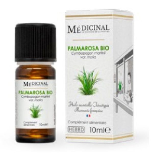 Medicinal huile essentielle de palmarosa bio (10 ml)