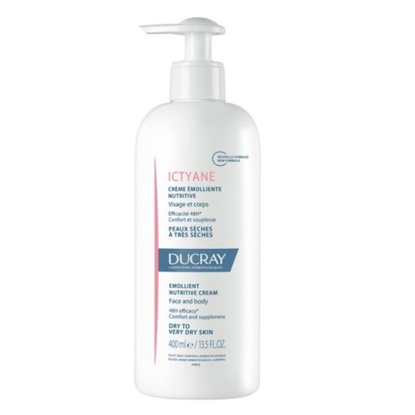 Ducray - Ictyane - Crème émolliente nutritive peaux séches et très sèches 400ml