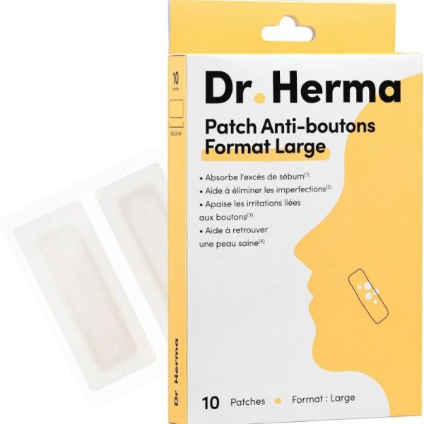 Dr.Herma patchs anti-boutons x10 NEZ