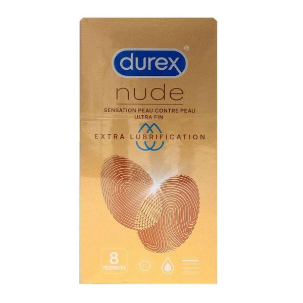 Durex Nude Extra Lubrifie X8