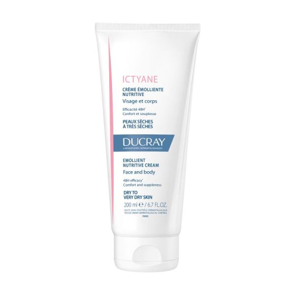 Ducray - Ictyane - Crème émolliente nutritive peaux séches et très sèches 200ml