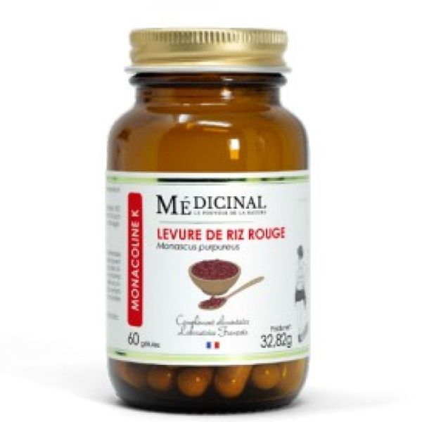 Medicinal levure de riz rouge (45 gélules) pour le taux de cholestérol