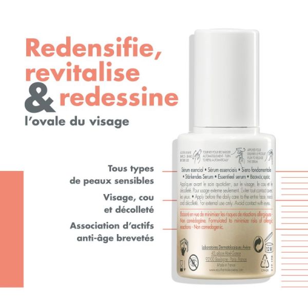 Eau Thermale Avène - DermAbsolu - SERUM Sérum fondamental redensifiante ovale du visage anti-âge