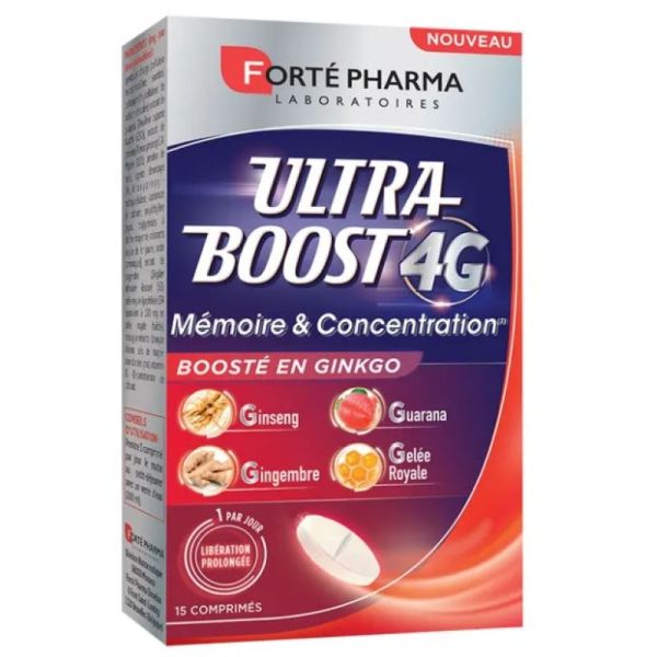 Fortépharma Ultra Boost 4G mémoire&concentration 15cp