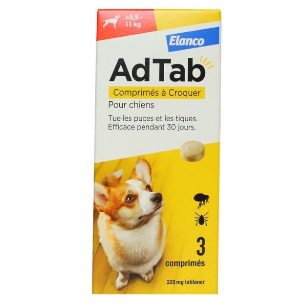 Adtab 225Mg Chiens 5.5-11Kg Cpr3