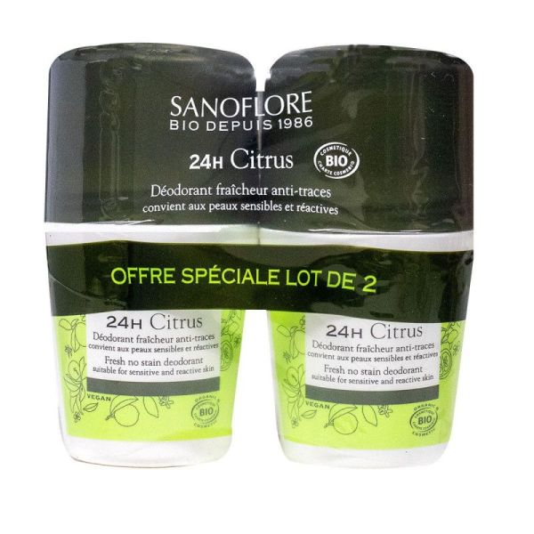 Sanoflore Deo Citrus Rollon 50Mlx2