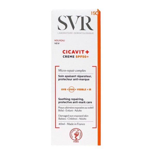 SVR Cicavit+ Crème SPF 50+ (40 ml) - Protection et réparation