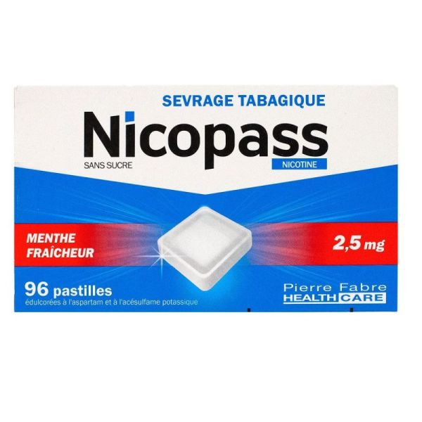 Nicopass 2,5Mg S/S Menthe Past 96