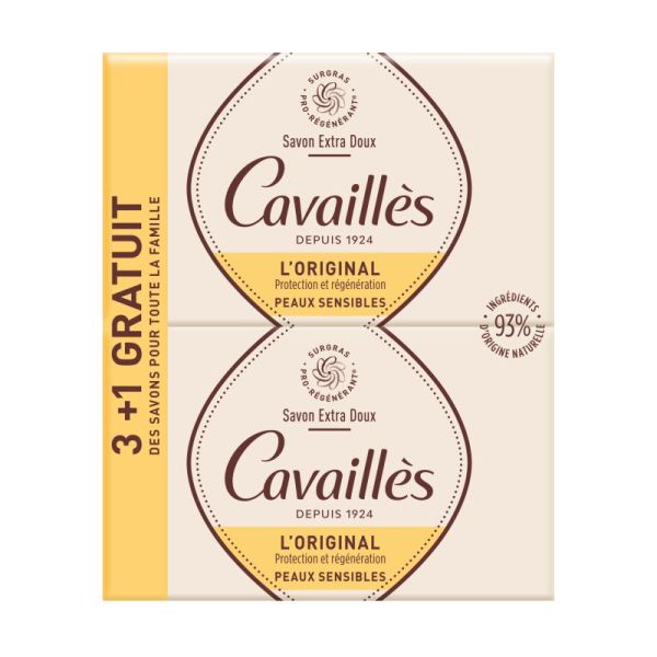 Savon extra doux L'original  3x250g+1 gratuit